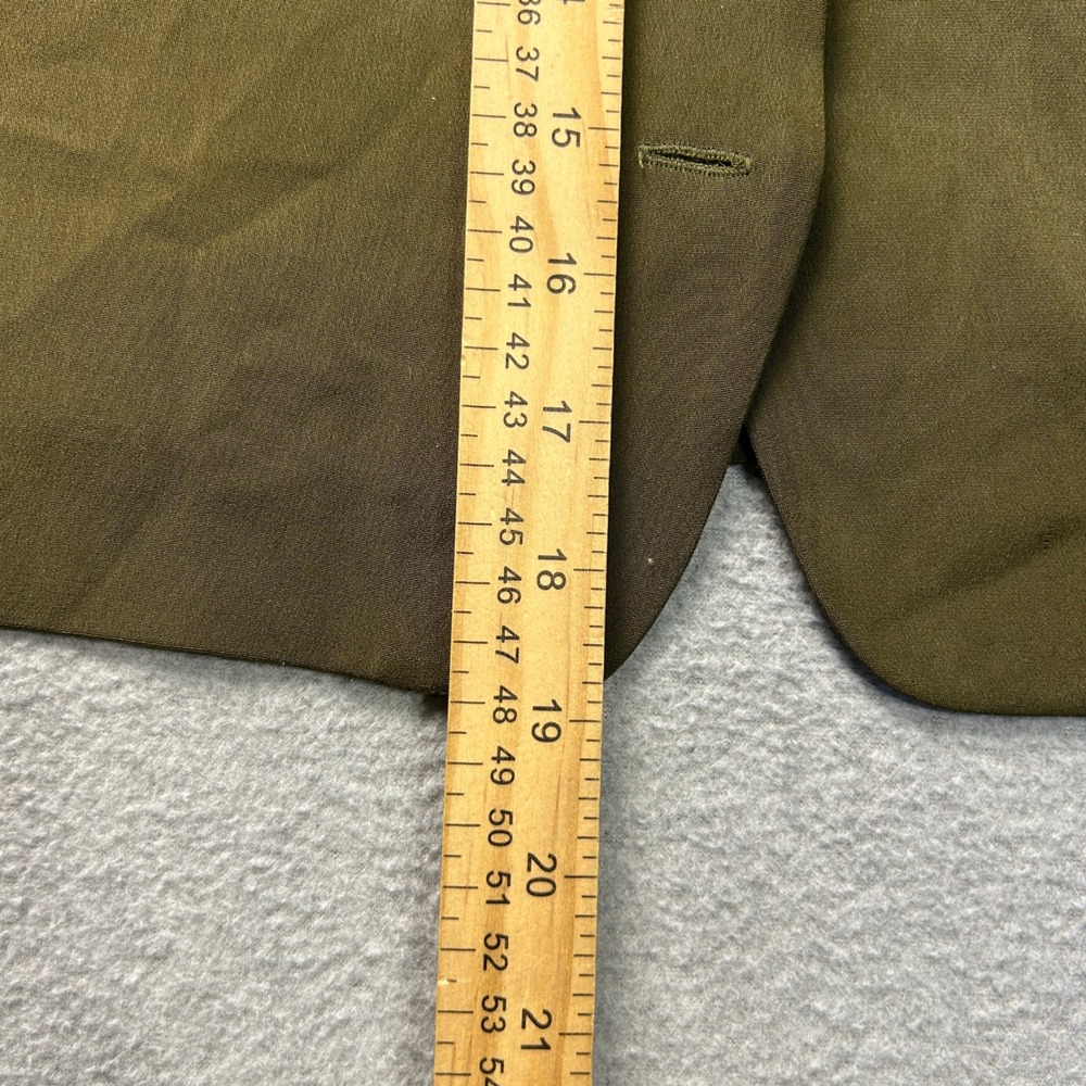Jones New York 2 Piece Silk Pant Suit Womens Size 10 Olive Short Sleeve Set - Picture 5 of 13